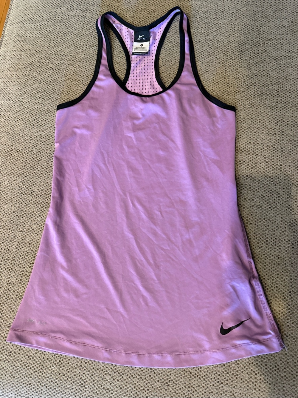 Nike Lavender Racerback Tank with Black Trim